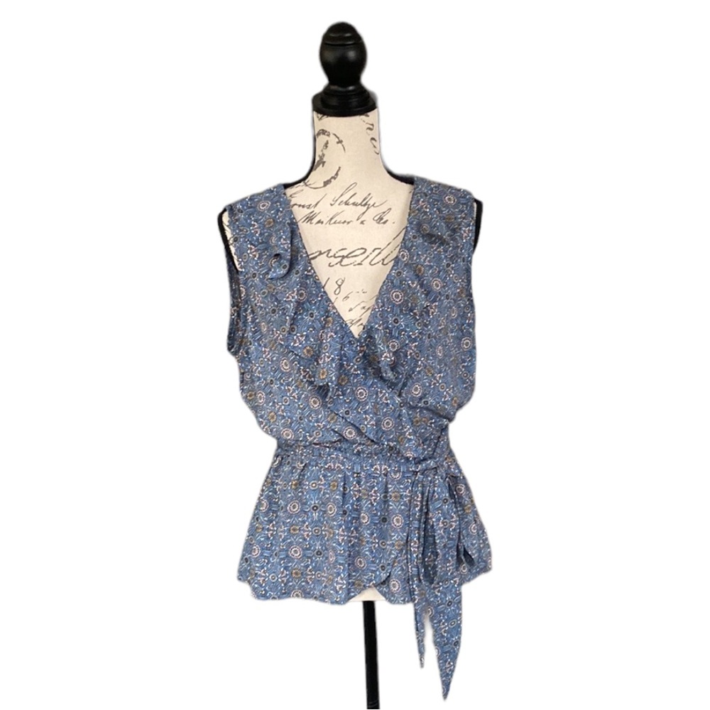 Max Studio Sleeveless Ruffle Top